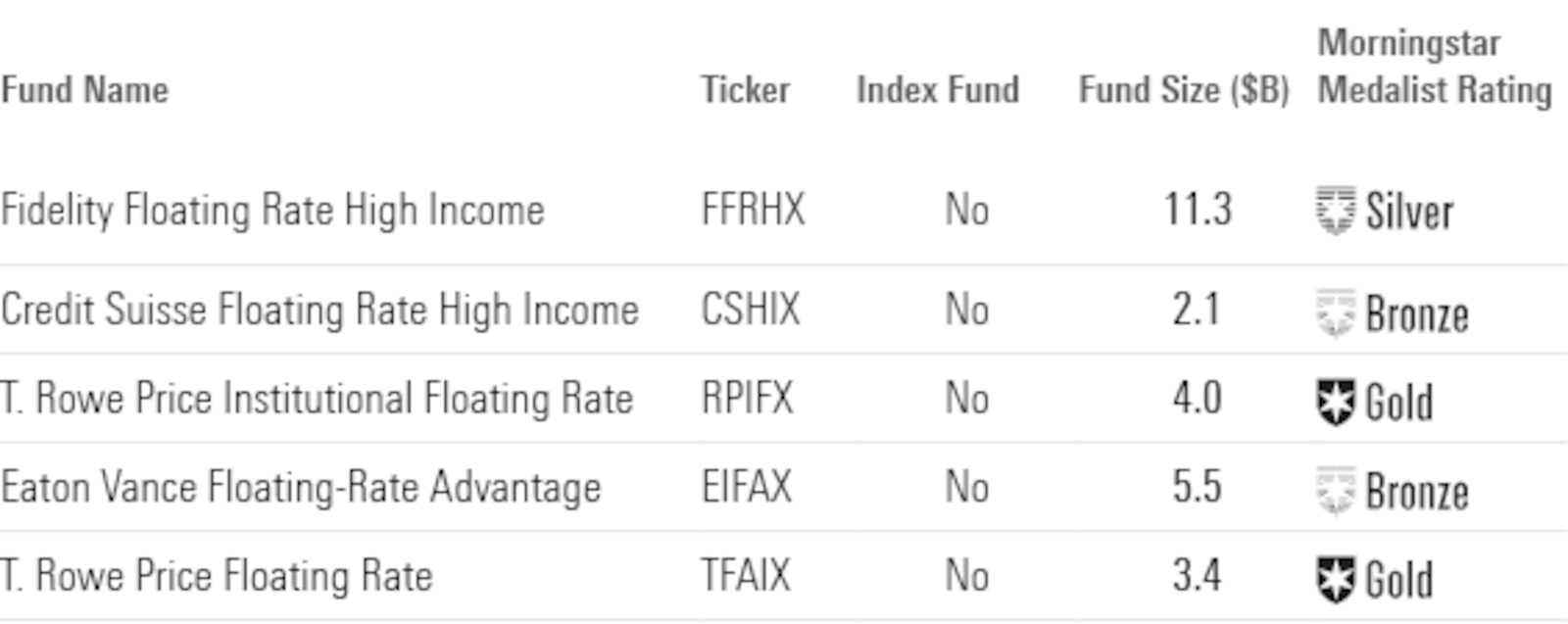 5 Top-Performing Bank-Loan Funds | Morningstar